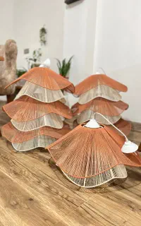 لوستر رافیا و مکرومه به قیمت تولید عمده و تک