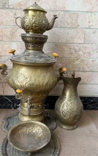 سمارطرح  زغالی گازی برنجی ۷ لیتری