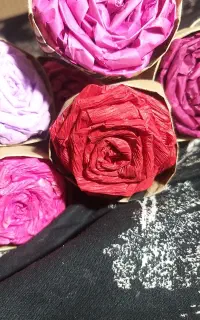 گل کاغذی همه رنگ حتی مشکی ، تکی و دسته ای