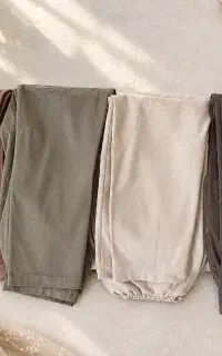 شلوار کتان زنانه off خورده
