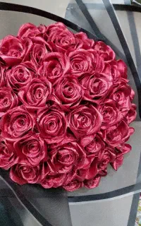 دسته گل روبانی