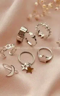 پک انگشتری و گوشواره حلقه ای