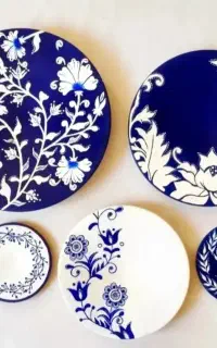 تابلونقاشی چهره روی سفال،دیوارکوب مدرن هدیه کادو