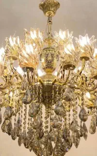 لوستر ۲۴شعله تمام برنز