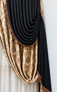 والان و نگین پرده ای کتان ژاکارد ضخیم