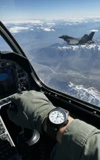 ساعت مچی خلبانی مردانه بند برزنتی نورث اورجینال