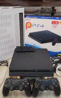 کنسول PS4 slim یک ترا - 2 دسته - اورجینال+جعبه اصل