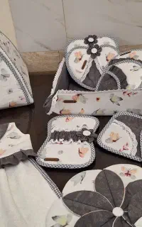 سرویس آشپزخانه پارچه‌ای عروس دست دوز اقساط
