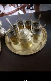 سماور آنتیک ۴ لیتری به همراه سرویس کامل