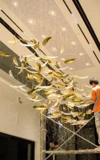 لوستر دوبلکس ویلایی تمام کریستال لابی و پاساژ