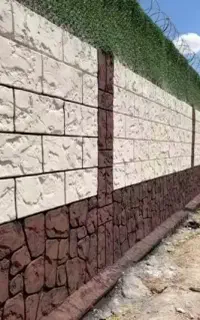 بنای.نماساختمان طرح سیمان.الاچیق .سنگ لاشه. استخر