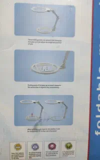 ذره بین تاشو چراغ دار