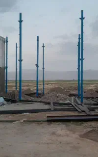 اجرای  فنداسیون  و اسکلت فلزی  وتخریب