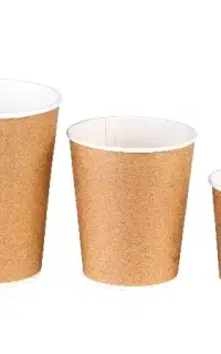 لیوان کاغذی دوجداره کرافت بیرون بر بار گرم (۴سایز)