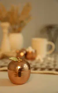 نقل خوری مسی طرح سیب و انار