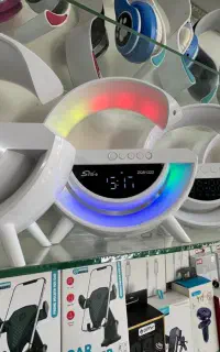 اسپیکر چراغ خواب دار و شارژ وایرلس و مانیتور دار