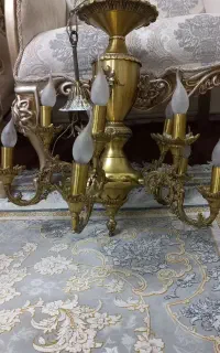 لوستر ۵شاخه برنز