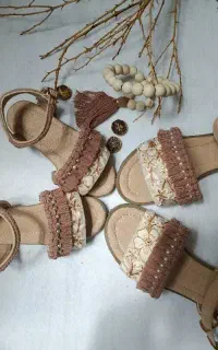 صندل های مکرومه دستباف