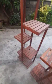 پایه گلدان چوبی