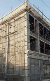 دیوار چینی با آجر بلوک سنگ،سیمانکاری و نرمه