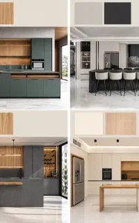 کابینت آشپزخانه  طراحی رایگان  اجرای حرفه‌ای