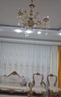 دستک پرده همراه حریر زیر