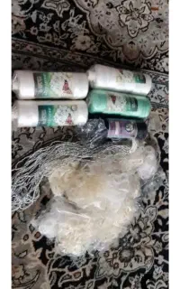 ساعت ووسایل قلاب بافی نخ ابریشم نوو1بند سنگ هلقه