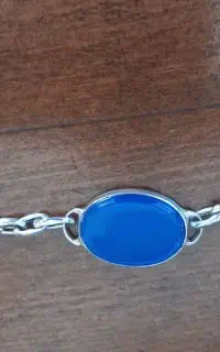 دستبند تمام نقره با عقیق