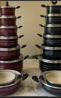 قابلمه تفلون 14پارچه فقط 3380ت تابه 3تایی 880ت