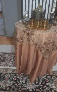 میزخاطرها با ساتن وپارچه ملیله دوزی روش