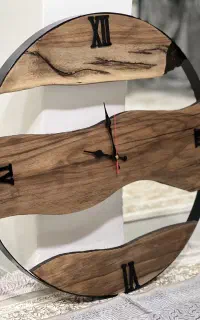 ساعت طرح چوب دیواری