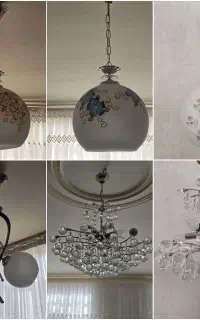 6عدد لوستر در حد نو (تکی و باهم)