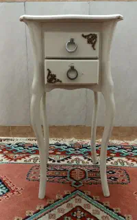 میز تلفن و قاب تمام چوب برای اینه