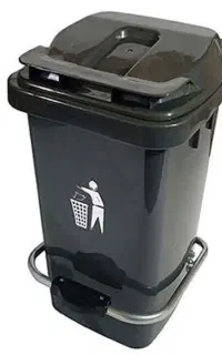 سطل زباله درب دار در حد نو