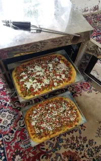 تنور گازی یخچالی ۱۵ سینی و دو سینی