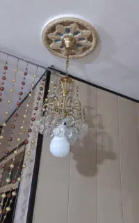 لوستر فلزی طلایی رنگ ثابت
