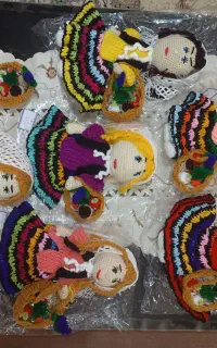 عروسکهای ۷ سین و طوطی دست بافت