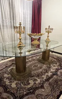 میز نهارخوری ۸نفره شیشه ای