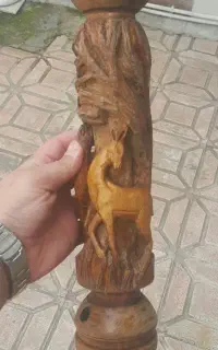 قلیان چوبی طرح آهو