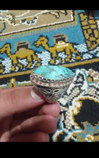 انگشتر نقره فوق کلکسیونی دستساز مهر سجادی بشرط