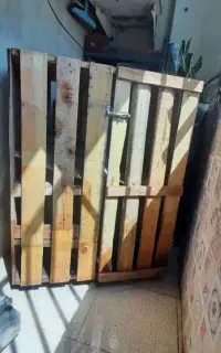 قفس لانه مرغ کفتر جفت کنی تمام چوب چرخ دار بزرگ