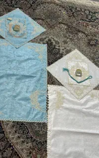 ست سجاده عقد و جهیزیه عروس ‌‌داماد طرح قلبی