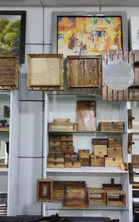 نجاری دکوری چوبی آشپزخانه جهیزیه جعبه شلف استند