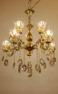 لوستر ۵ شاخه برنزی با ضمانت