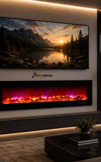 شومینه برقی LCD دیواری صفحه لمسی مدرن