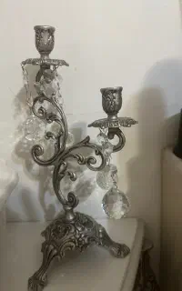 آینه و‌شمعدان برنجی