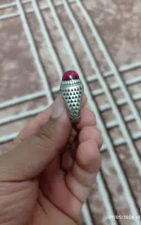 انگشتر نقره مردانه نگین یاقوت اصل