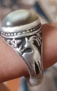 انگشتر باباقوری نقره کار دست
