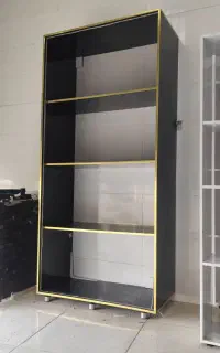 دکور مغازه MDF مشکی طلایی