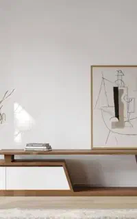 میز تلویزیون ام دی اف مدل آبنوس